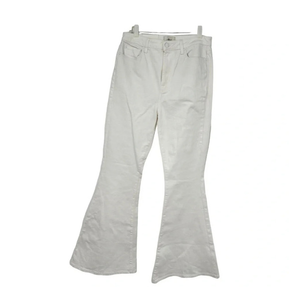 7 for all man kind MEGA FLARE JEAN IN CLEAN WHITE NWT - Picture 5 of 7